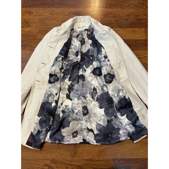 Kenneth Cole Women’s Ivory Trench Coat – Size Medium Classic Timeless Outerwear - Picture 3 of 10